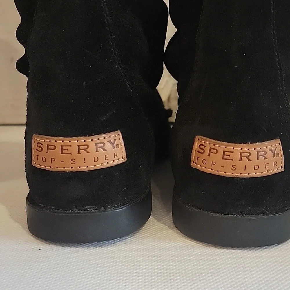 SPERRY‎ BLACK SUEDE KNEE BOOTS (sz 7.5)